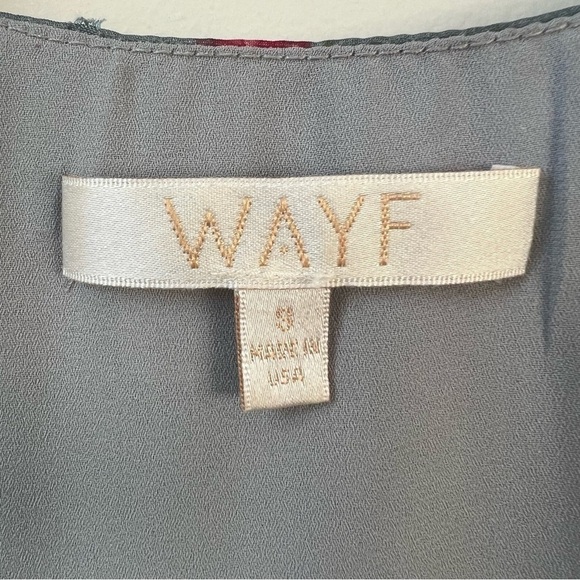 Wayf Eloise Floral Wrap Dress Clip Dot Ruffle Long Sheer Sleeve Tulip Hem Sz S - Picture 12 of 14